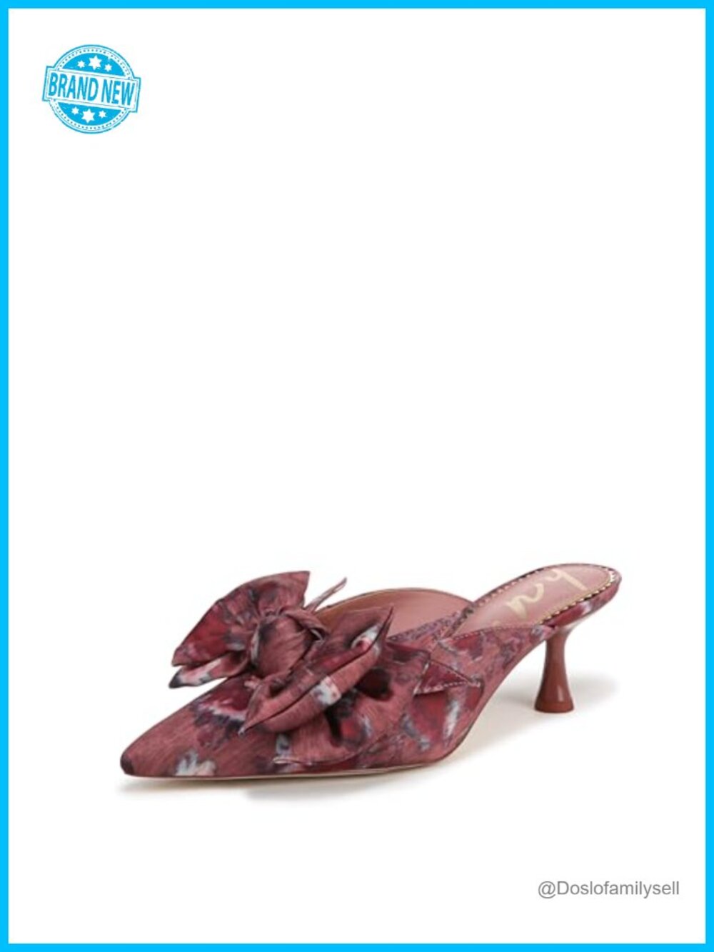 Kitten Heel Slingback Pump with Butterfly Bow and Kitten